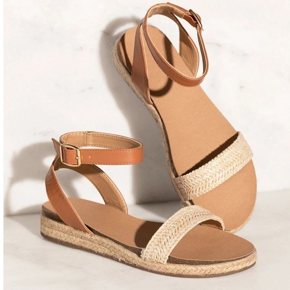 ✨NEW Marlene Platform Sandal- in Tan/ Raffia - Picture 5 of 8